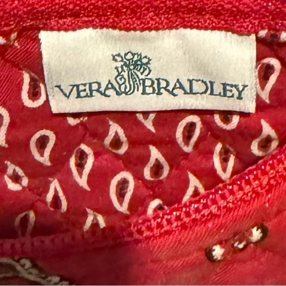 Vera Bradley Red Paisley Pouch - Picture 2 of 4